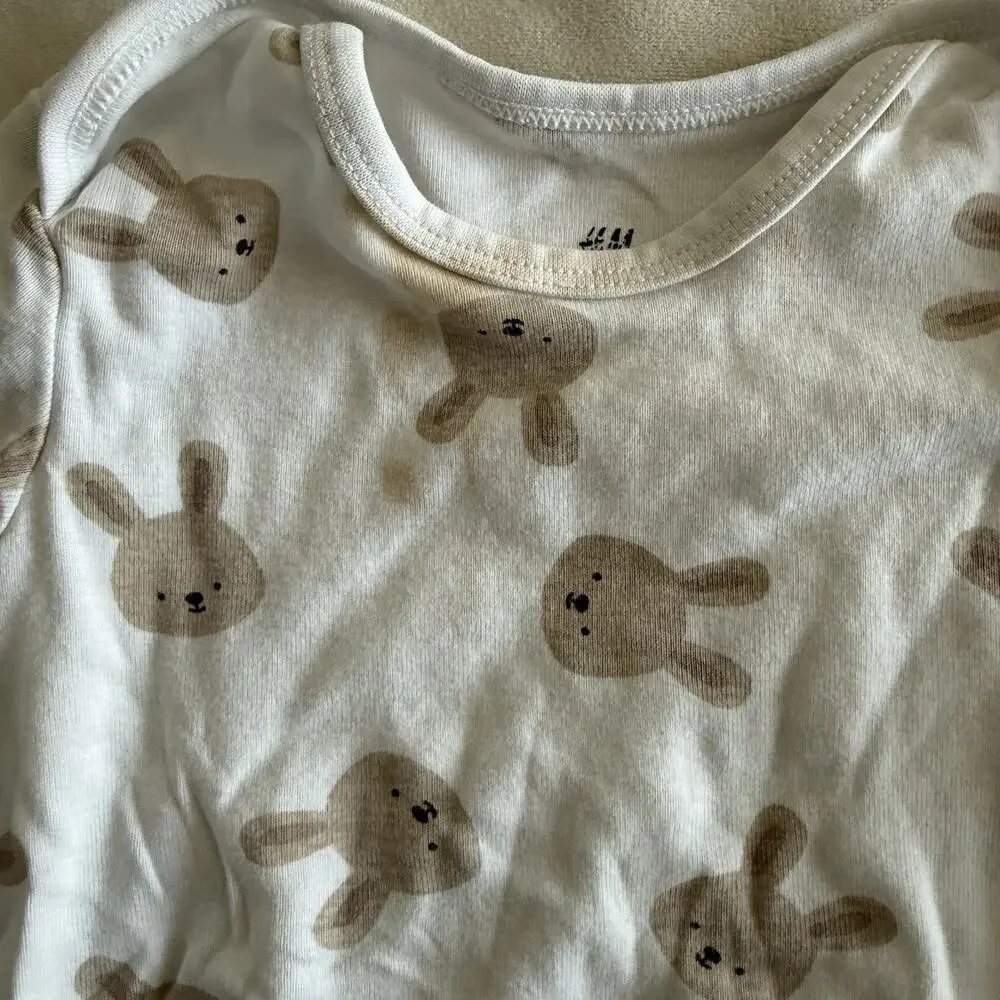 Lot of 4 long sleeve bodysuit Zara H&M Cloud Island 2-3Y 18M bunny sheep